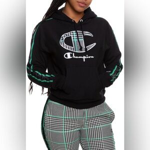Champion Black, Green, and White Jogger hoodie Set